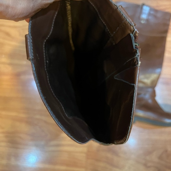 Liz Claiborne Womens brown boots with zipper riding style wider calf - Picture 4 of 6